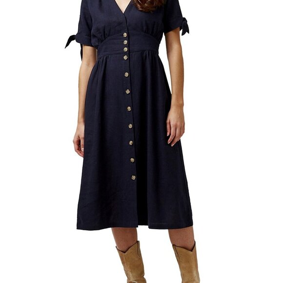 Buffalo David Bitton Mariposa Tie-Accent Sleeve Midi Dress - Picture 6 of 7
